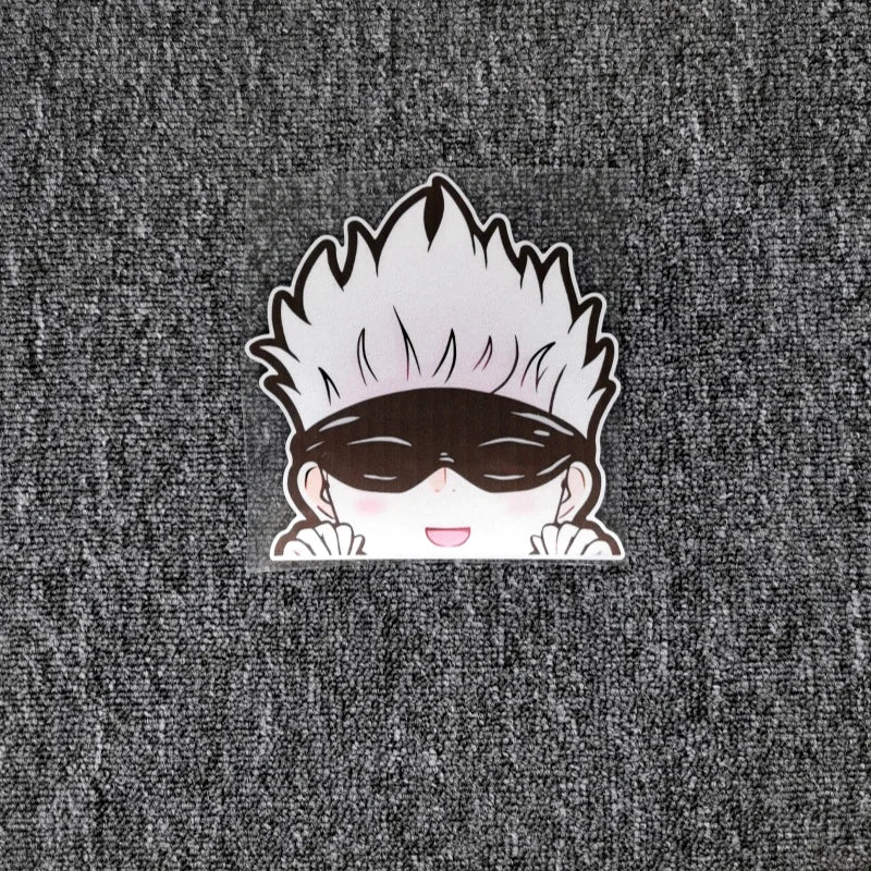 Car Stickers Jujutsu Kaisen Satoru Gojo Anime Cartoon Reflective Decoration For Windshield Bumper Trunk Motorcycles Laptop C40