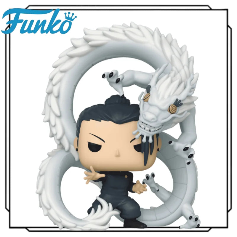 Original Funko POP! Premium Jujutsu Kaisen #1891 Suguru Geto with Cursed Spirit Dragon Figure Anime Collectible Desktop Display