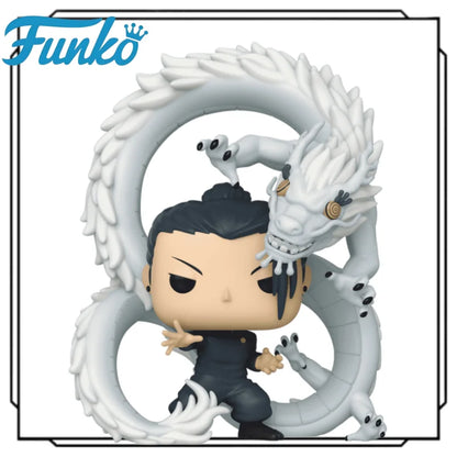 Original Funko POP! Premium Jujutsu Kaisen #1891 Suguru Geto with Cursed Spirit Dragon Figure Anime Collectible Desktop Display