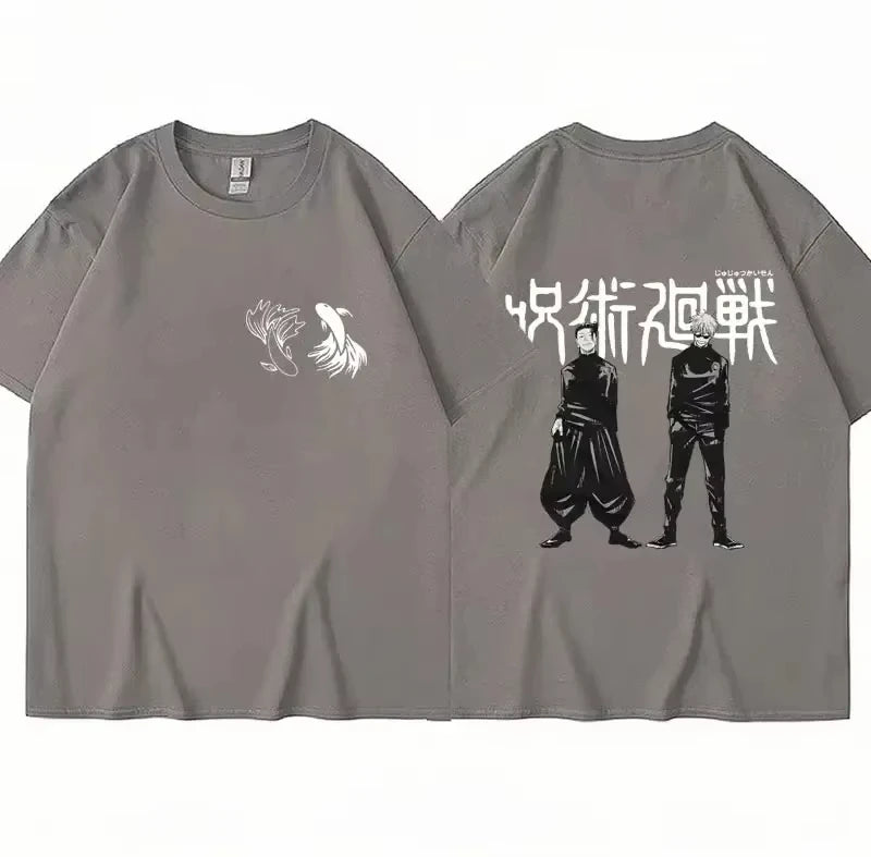 2025 Japanese Anime Jujutsu Kaisen T-shirt Satoru Gojo Geto Suguru Manga Graphic Tees Casual Harajuku Hip Hop Men Women Tops - Jujutsu Kaisen Merch - Free Shipping Buy Now