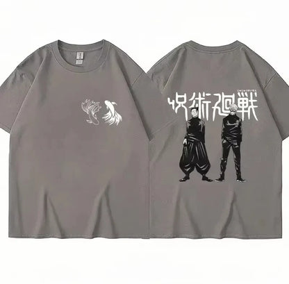 2025 Japanese Anime Jujutsu Kaisen T-shirt Satoru Gojo Geto Suguru Manga Graphic Tees Casual Harajuku Hip Hop Men Women Tops - Jujutsu Kaisen Merch - Free Shipping Buy Now