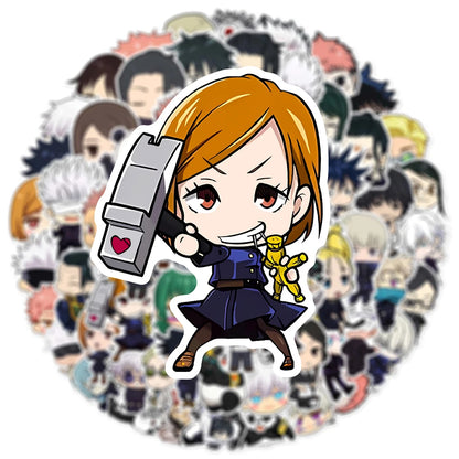 10/30/60pcs Cute Q Version Anime Jujutsu Kaisen Stickers Gojo Satoru Okkotsu Yuta Cartoon Sticker Laptop Phone Scrapbook Decals