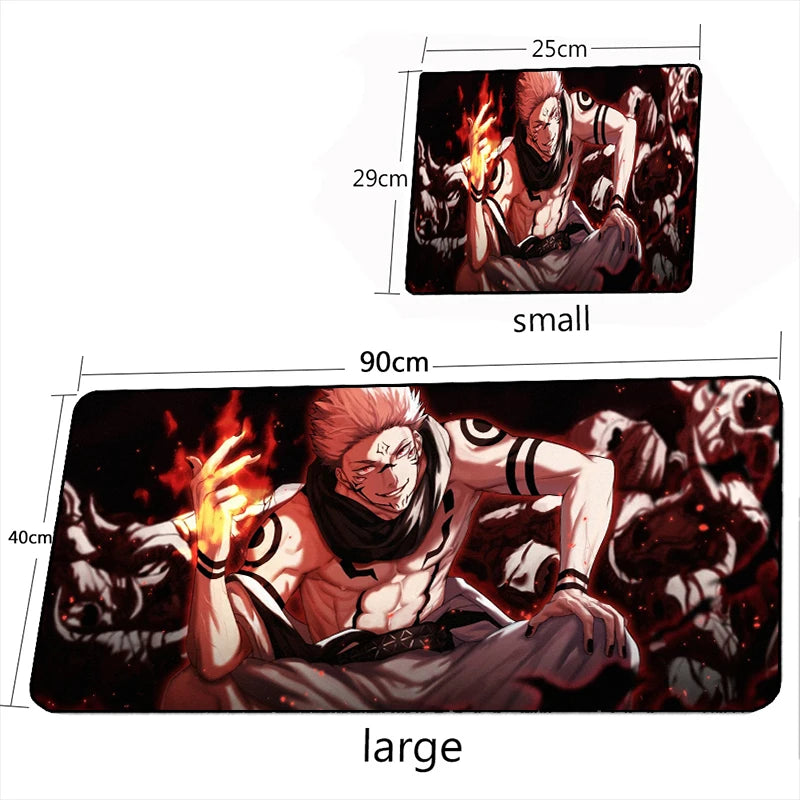 MRGLZY 40*90CM Hot Anime Jujutsu Kaisen Large Mouse Pad Ryomen Sukuna MousePads Computer Gaming Peripheral Accessories Desk Mat