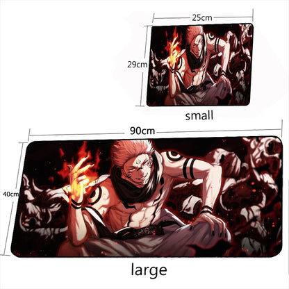 MRGLZY 40*90CM Hot Anime Jujutsu Kaisen Large Mouse Pad Ryomen Sukuna MousePads Computer Gaming Peripheral Accessories Desk Mat