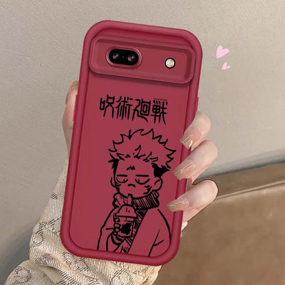 Coque souple antichoc en TPU pour Google Pixel 9, 8A, 8, 7, 7A Pro XL 5G, motif dessin animé Jujutsu Kaisen