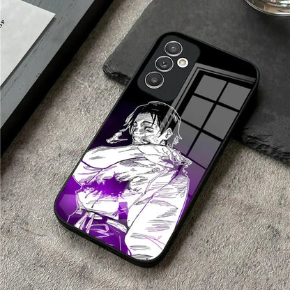 Coque de téléphone Jujutsu Kaisen en verre pour S24 Ultra, Samsung S23 Fe, S22, S20, S21 Plus, Galaxy A54, A34, A24, A53, Note 20, Yuta Okkotsu