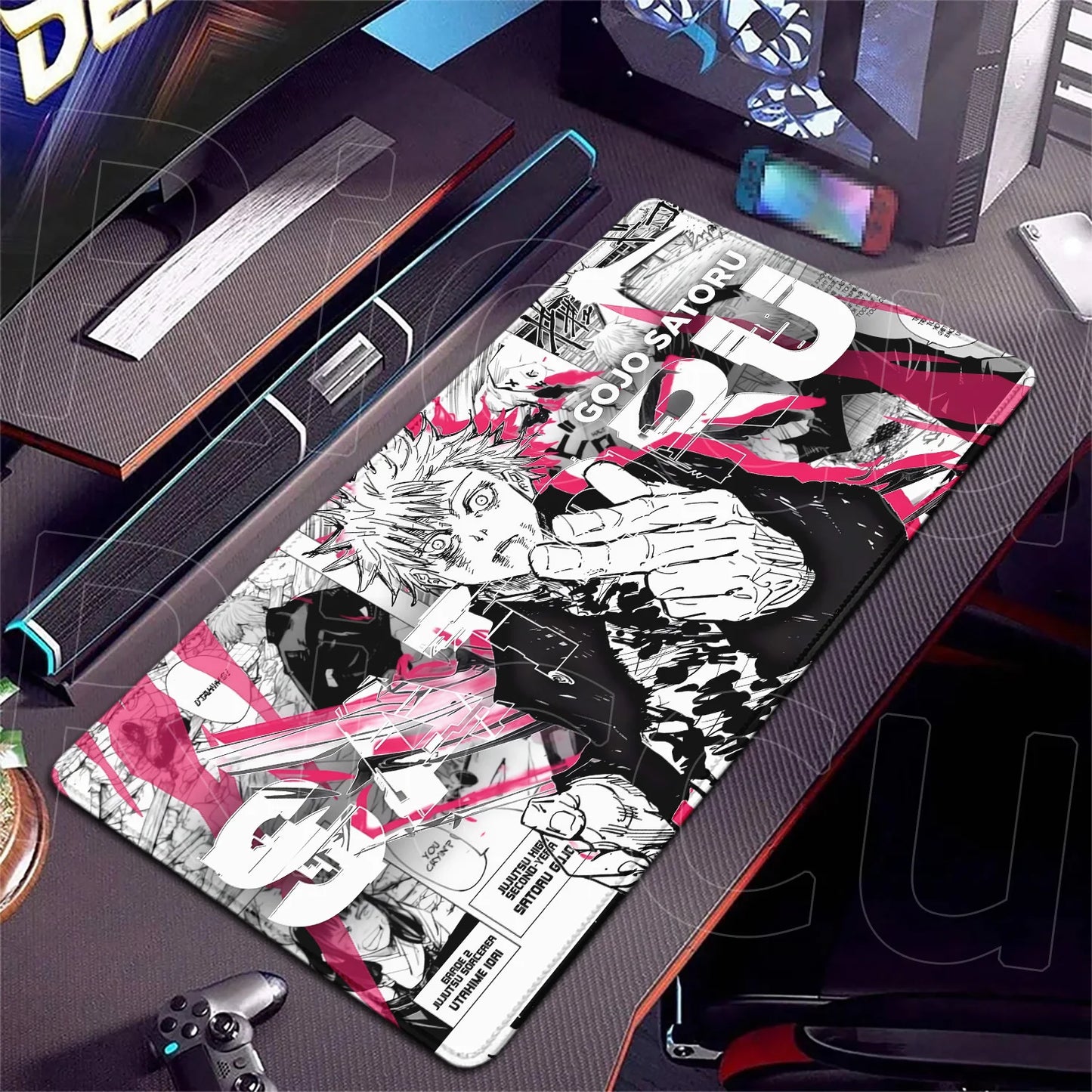 HD XXL Ryomen Sukuna 400x900mm Black Anime Jujutsu Kaisen Mouse Pad Gojo Satoru MousePad Computer Gaming PC Accessories Desk Mat