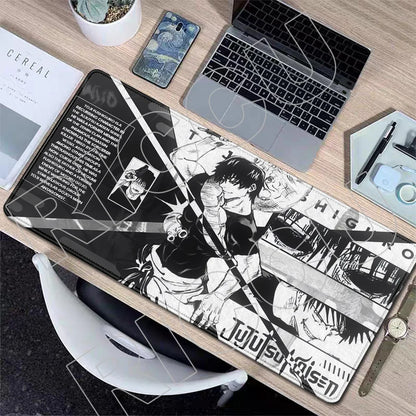 XXL J-Jujutsu Kaisen Gojo Satoru Mouse Pad Carpet Cartoon Anime Gaming Mousepad Non-Slip Rubber Desk Mat Computer Laptop Office