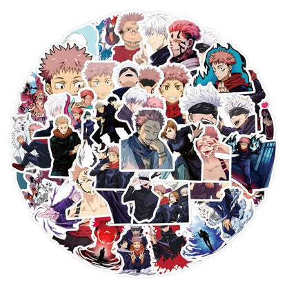 55pcs Anime Jujutsu Kaisen Graffiti Stickers Decals Suitcase Laptop Computer Guitar Decoration DIY Kids Classics Toy