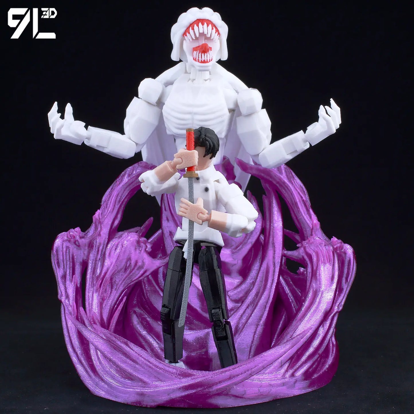 9L3D Mahoraga & Gojo Satoru 3D Printed Figures Set Jujutsu Kaisen Anime Multi-Jointed Poseable Model Collectible Toys Gift - Jujutsu Kaisen Merch - Free Shipping Buy Now