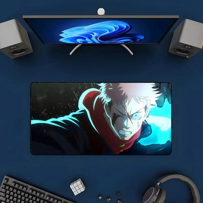 Jujutsu Kaisen Itadori Yuji Mouse Pad Mousepad Large Gaming Mouse Pad LockEdge Thickened Computer Keyboard Table Desk Mat