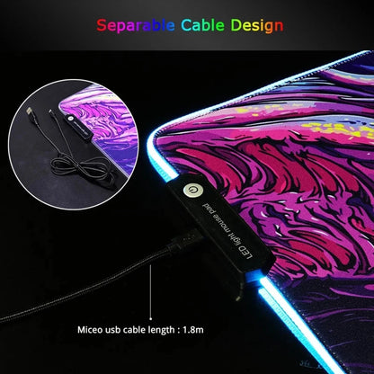 Anime Mouse Pad Mouse Mat Large Gojo Satoru Gaming Accessories Yuji Keyboard Desk Mat Jujutsu Kaisen RGB Led Backlight Mouse Pad
