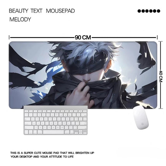 Animation Series of Jujutsu Kaisen E-sports Leather Mouse Pad Oversized Two-dimensional Gojo Satoru Game Keyboard Desktop Pad