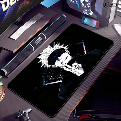 Large Gaming Mouse Pad Jujutsu Kaisen Gojo Satoru Mousepad LockEdge Thickened Computer Keyboard Desk Mat Rubber Anti slip Mats