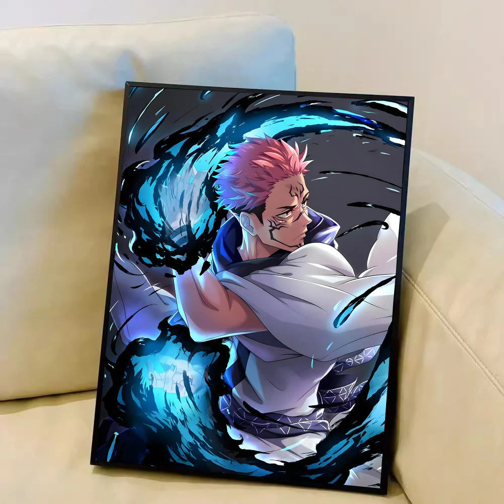 Japan Anime Jujutsu Kaisen Ryomen Sukuna Anime Posters Sticky Decoracion Painting Wall Art White Kraft Paper Wall Decor