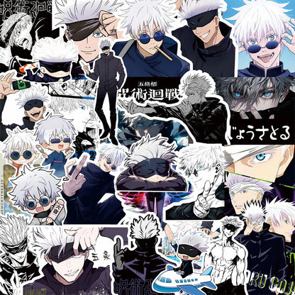 10/30/75pcs Anime Jujutsu Kaisen Satoru Gojo Stickers Cool Caroon Character Decals Phone Laptop Luggage Japan Manga Sticker Pack