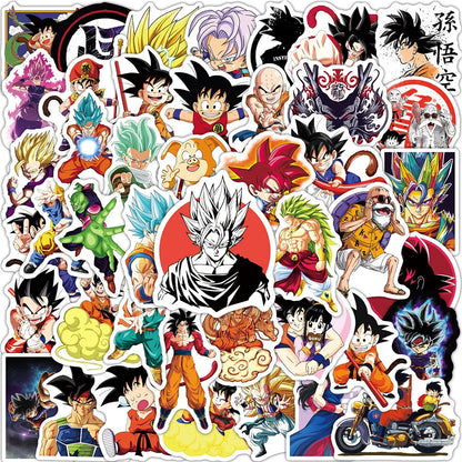 Lot de 50/100 autocollants dessin animé Attack On Titan Jujutsu Kaisen, autocollants imperméables pour skateboard, ordinateur portable, voiture, moto