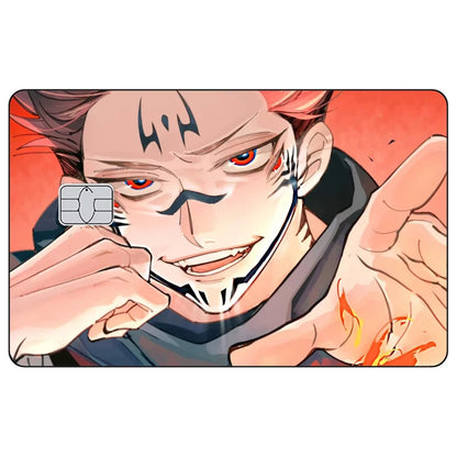 Jujutsu Kaisen Credit Card Skin Sticker Gojo Satoru Stickers for VISA JCB Mastercard and Other IC Bank Card Decoration Protect