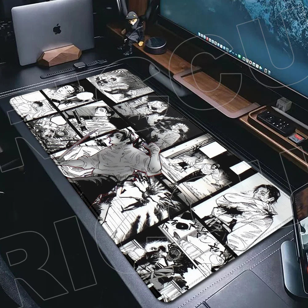 XXL J-Jujutsu Kaisen Gojo Satoru Mouse Pad Carpet Cartoon Anime Gaming Mousepad Non-Slip Rubber Desk Mat Computer Laptop Office