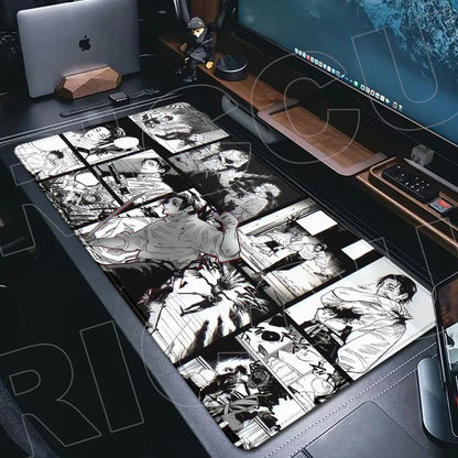 XXL J-Jujutsu Kaisen Gojo Satoru Mouse Pad Carpet Cartoon Anime Gaming Mousepad Non-Slip Rubber Desk Mat Computer Laptop Office