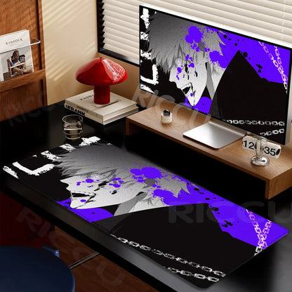 Large Gaming Mouse Pad J-ujutsu Kaisen Gojo Satoru Mouse pad LockEdge Thickened Computer Keyboard Desk Mat Rubber Anti slip Mats