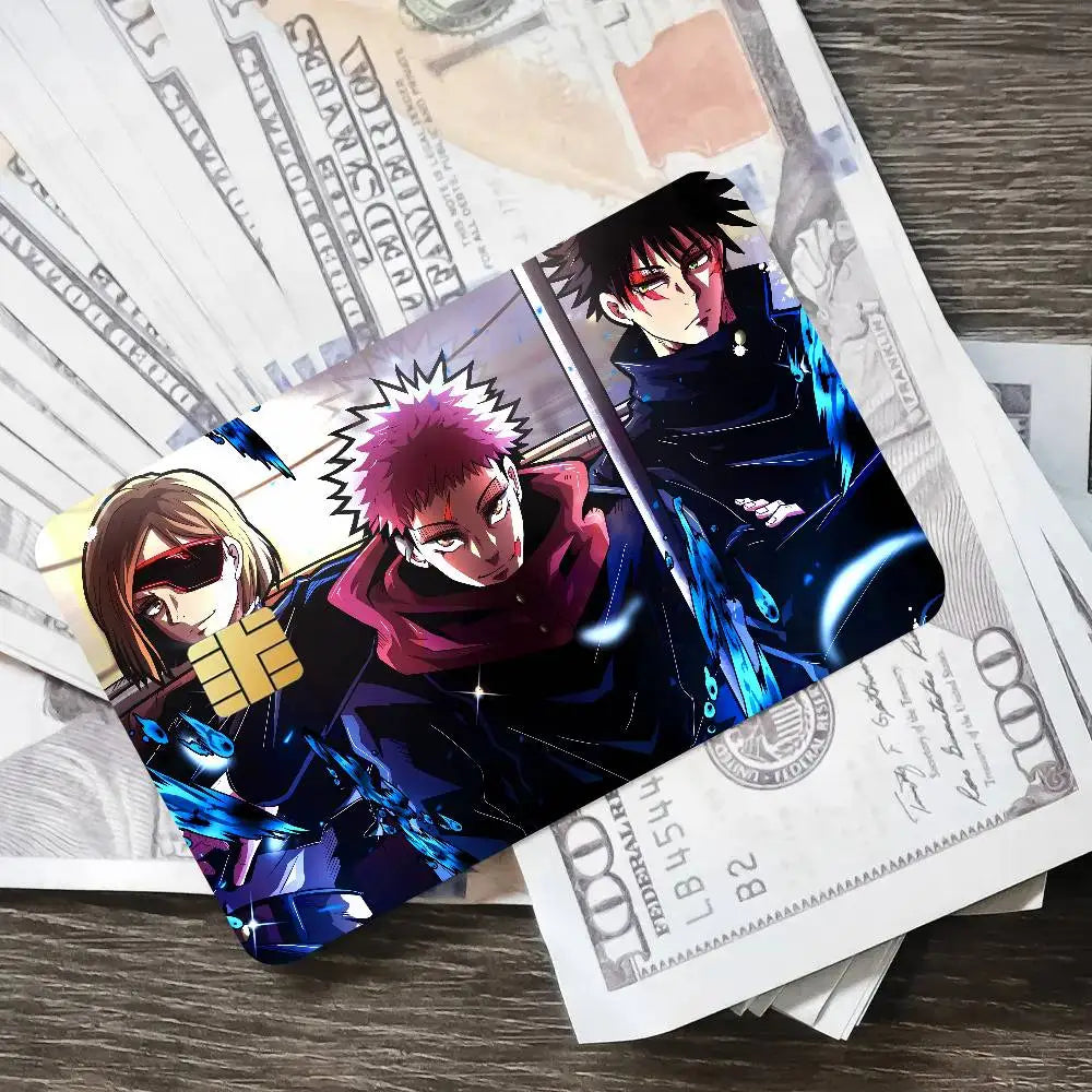 Cool Fashion Anime Popular Hot Top Jujutsu Kaisen Luxury Credit Card Film Debit Protect Bank Bus Card Sticker Skin