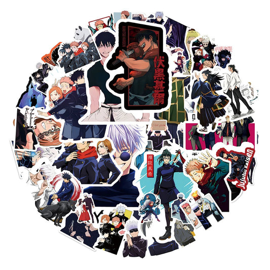 10/30/50pcs Cartoon Jujutsu Kaisen Anime Stickers Itadori Yuji Satoru Gojo Decal Notebook Laptop Skateboard Cool Sticker Kid Toy