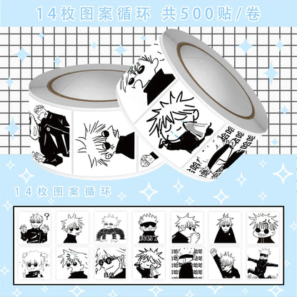 Jujutsu Kaisen chibi Gojo Satoru emoji stickers, cute popular anime, a must-have for students, DIY planner stickers