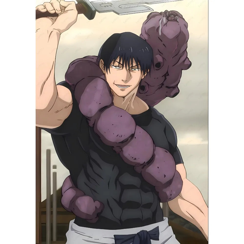 Jujutsu k-Kaisen Anime Cool JOJO Tv HD Poster Sticky Wall Art Printing Waterproof Home Living Bed Room Bar Aesthetic Decor