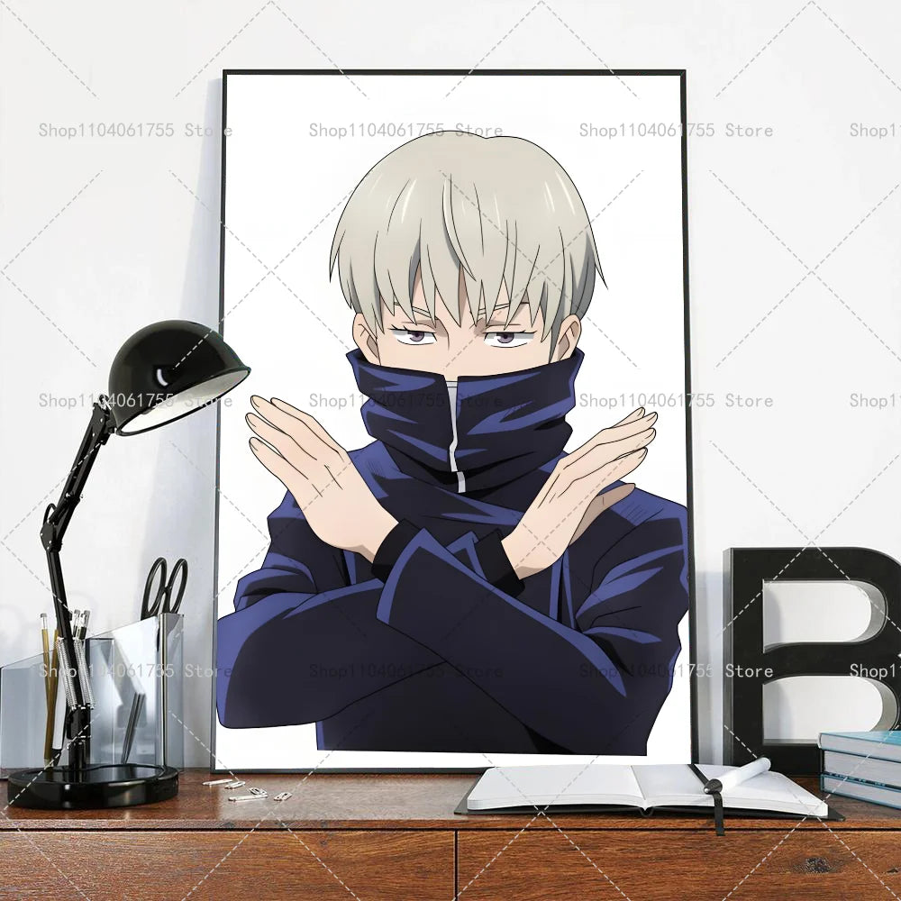 1PC Anime Jujutsu Kaisen Inumaki Toge Poster Self-adhesive Art Waterproof Paper Sticker Coffee House Bar Room Wall Decor