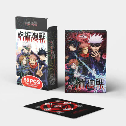 Jujutsu Kaisen 92PCS Lomo Cards Sticker Box Gojo Yuji Sukuna Character Cards for Album Decor Collection Toys Birthday Gifts