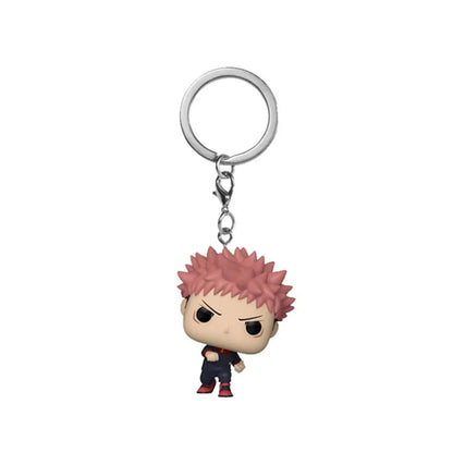Pocket Keychain Jujutsu Kaisen Megumi Yuji Itadori Nobara Kugisaki Satoru Action Figure Collection Toys for Gifts