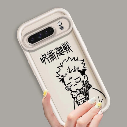 Coque souple antichoc en TPU pour Google Pixel 9, 8A, 8, 7, 7A Pro XL 5G, motif dessin animé Jujutsu Kaisen