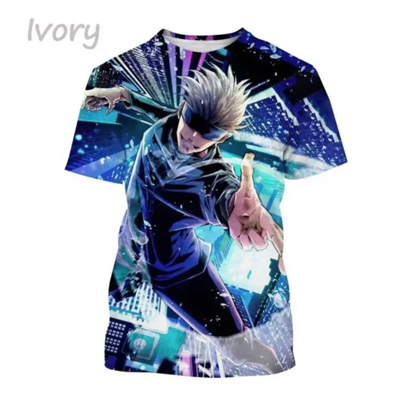 Gojo Satoru and Itadoru Yuji 3D Print T-shirt for Men, Jujutsu Kaiju Graphic Fashion Clothes - Jujutsu Kaisen Merch - Free Shipping Buy Now
