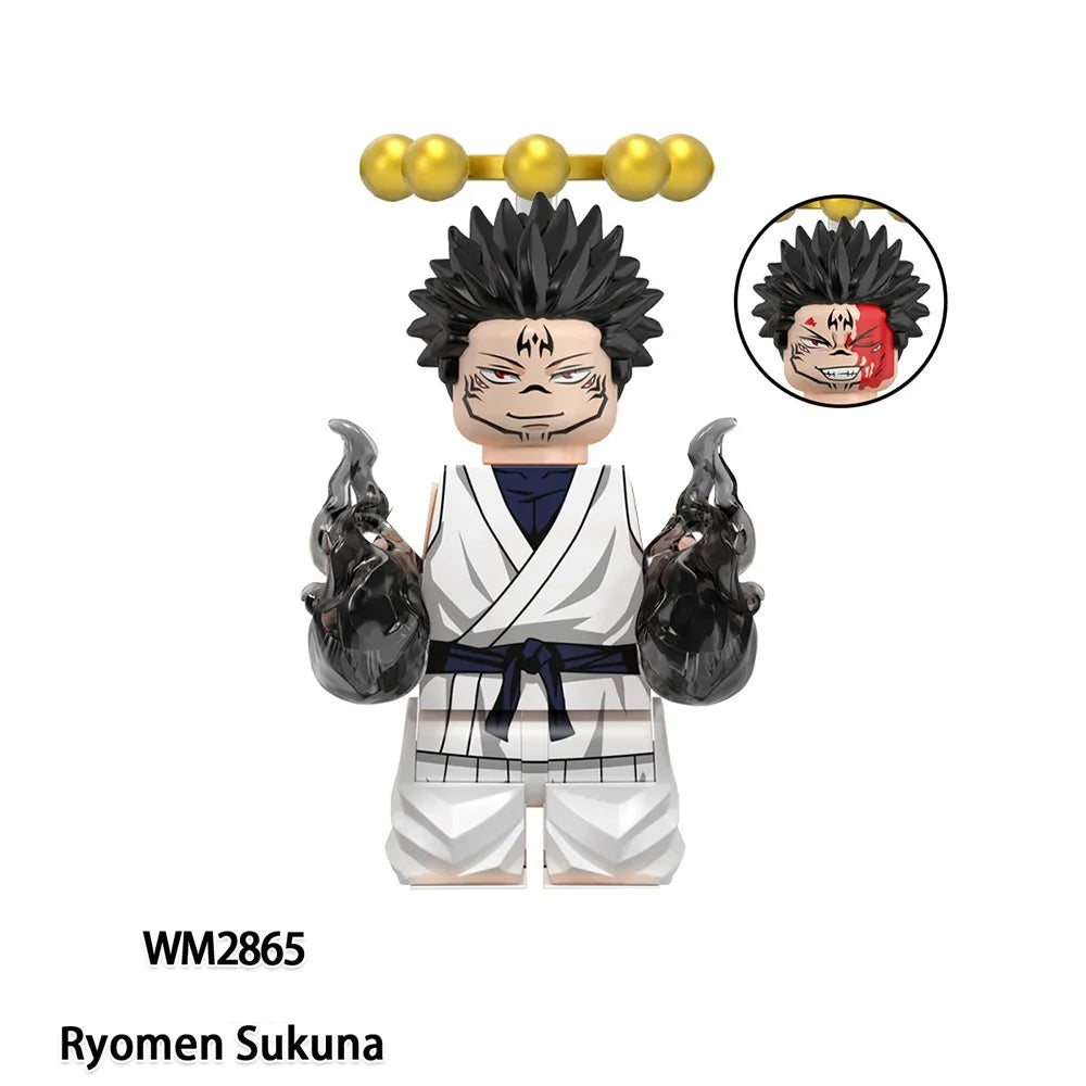 Anime Jujutsu Kaisen Cartoon Gojo Satoru Itadori Yuj Fushiguro Megumi Okkostu Yuta Building Blocks Mini Action Figures Kids Toy - Jujutsu Kaisen Merch - Free Shipping Buy Now