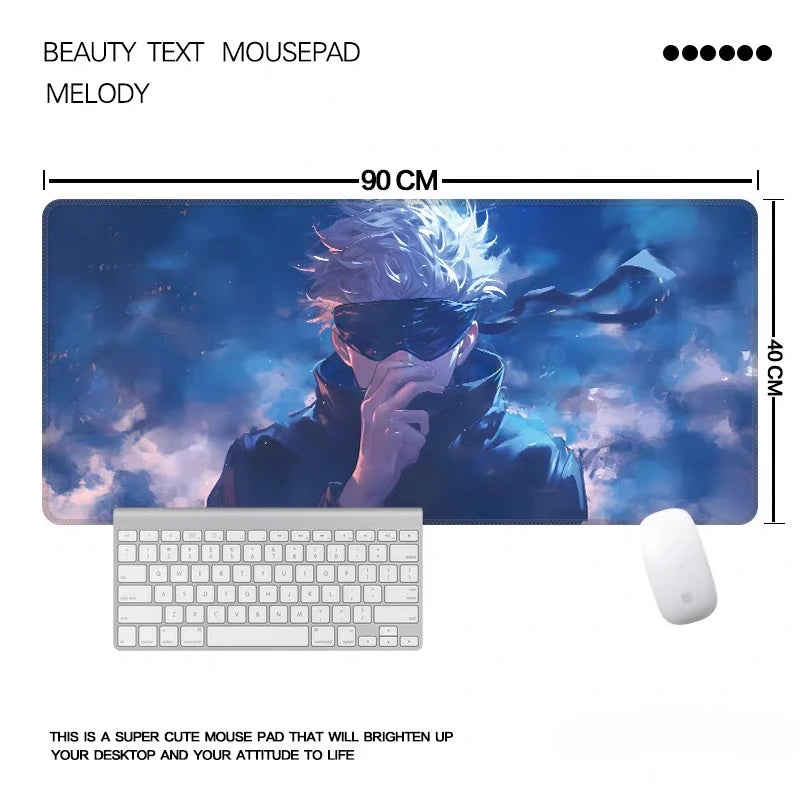 Animation Series of Jujutsu Kaisen E-sports Leather Mouse Pad Oversized Two-dimensional Gojo Satoru Game Keyboard Desktop Pad