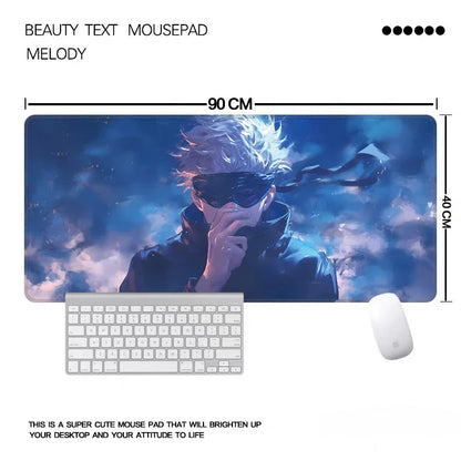 Animation Series of Jujutsu Kaisen E-sports Leather Mouse Pad Oversized Two-dimensional Gojo Satoru Game Keyboard Desktop Pad