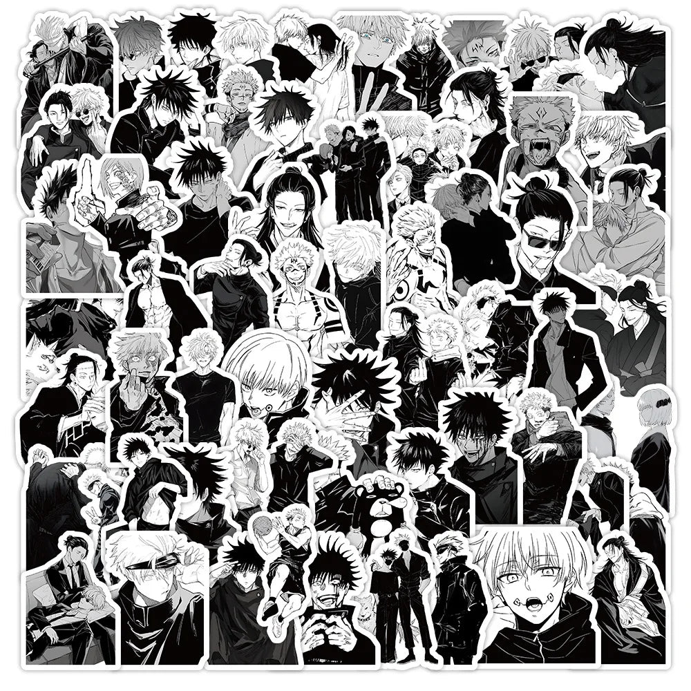 51-73pcs Set Jujutsu Kaisen Anime Itadori Yuji Gojo Satoru Geto Suguru Figures Cute Cartoon Diy Stickers Fans Peripheral Gift