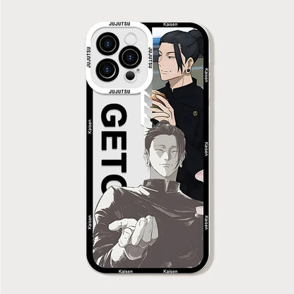 呪術廻戦 五条悟 コミック スマホケース Samsung S25 S24 S23 S21 S20 Plus FE Note 20 Ultra ライトクリアカバー アニメファンダメンタル