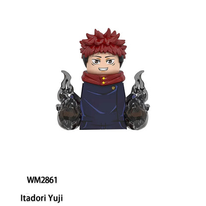Anime Jujutsu Kaisen Cartoon Gojo Satoru Itadori Yuj Fushiguro Megumi Okkostu Yuta Building Blocks Mini Action Figures Kids Toy - Jujutsu Kaisen Merch - Free Shipping Buy Now