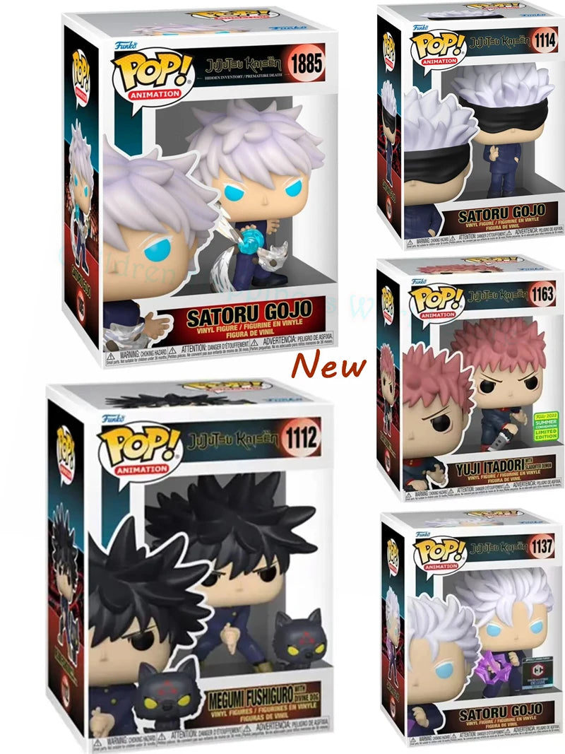 Funko Pop! Jujutsu Kaisen Megumi Fushiguro 1112# Yuji Itadori 1163# SATORU GOJO 1114# 1137# 1885# Model Ornaments Xmas Kid Gift