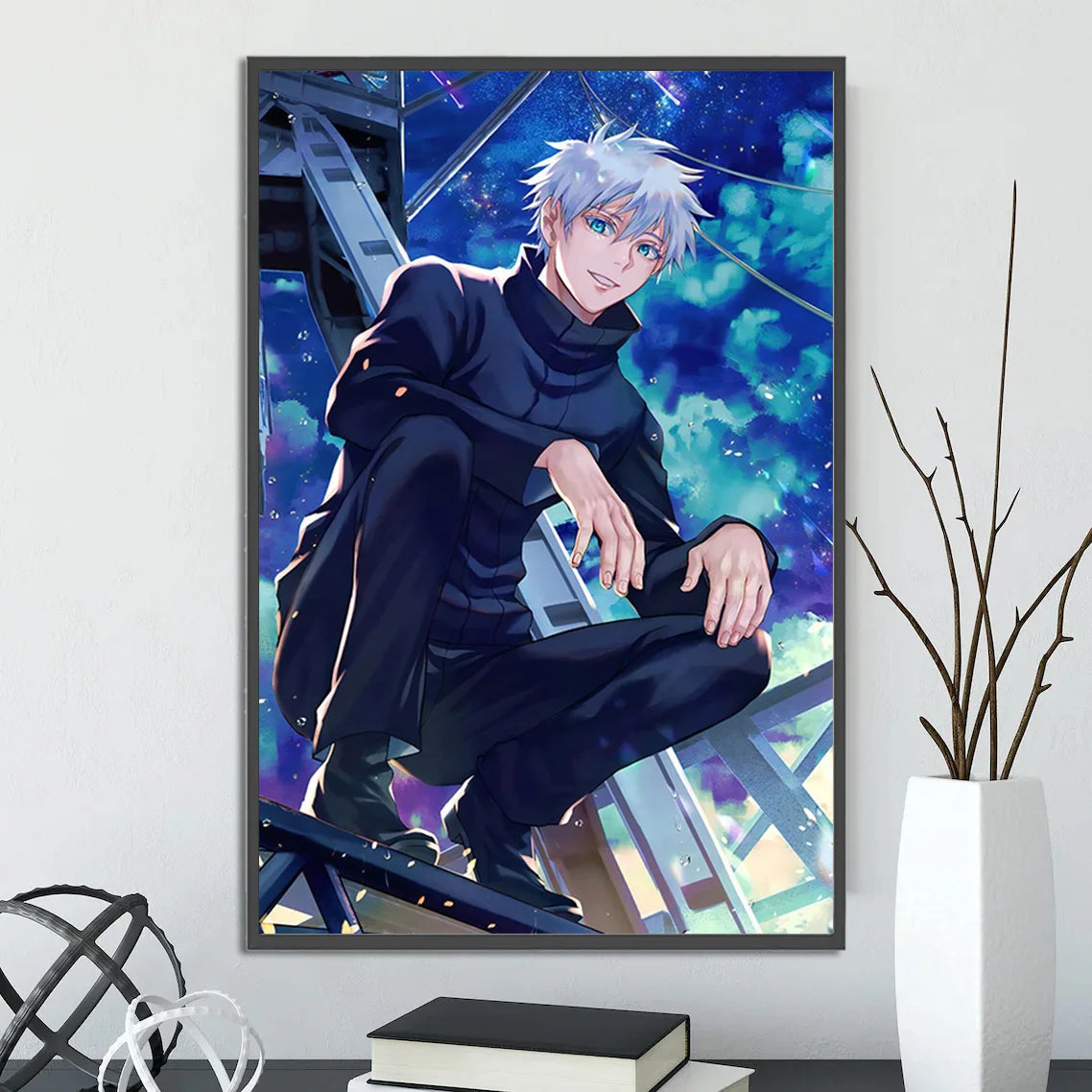 Jujutsu Kaisen Gojo Satoru Self-adhesive Poster Figures Home Decoration Anime Wallpaper Painting Wall Art Bedroom Cartoons Decor