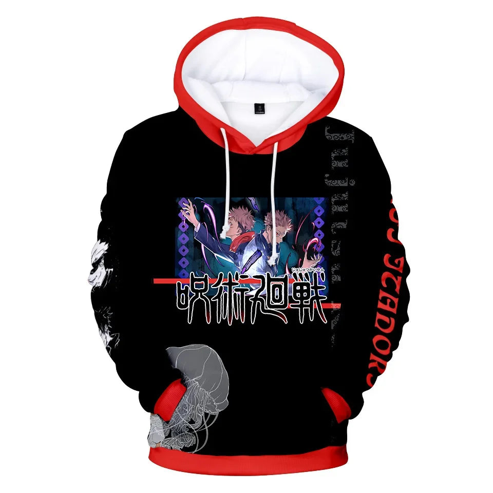 Men Women Itadori Yuji Fushiguro Megumi Satoru Ryomen Sukuna Hoodie Pullover Sweatshirt Anime Cosplay Jacket Coat Adult Youth - Jujutsu Kaisen Merch - Free Shipping Buy Now