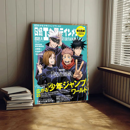 Jujutsu Kaisen Anime Anime Posters Sticky HD Quality Wall Art Retro Posters for Home Kawaii Room Decor