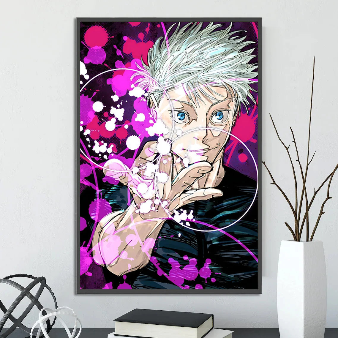 Jujutsu Kaisen Gojo Satoru Self-adhesive Poster Figures Home Decoration Anime Wallpaper Painting Wall Art Bedroom Cartoons Decor