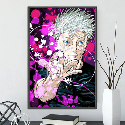 Jujutsu Kaisen Gojo Satoru Self-adhesive Poster Figures Home Decoration Anime Wallpaper Painting Wall Art Bedroom Cartoons Decor