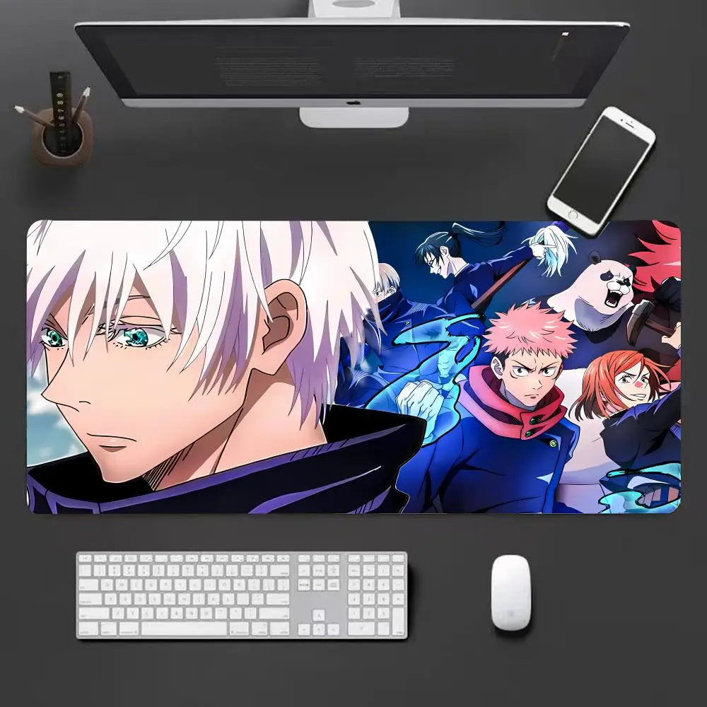 Anime Jujutsu Kaisen Mouse Pad Large keyboard Mouse Desk Pad Non-Slip Rubber Gaming Mouse Pad Laptop Mouse Carpet HYBXXC