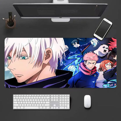 Anime Jujutsu Kaisen Mouse Pad Large keyboard Mouse Desk Pad Non-Slip Rubber Gaming Mouse Pad Laptop Mouse Carpet HYBXXC