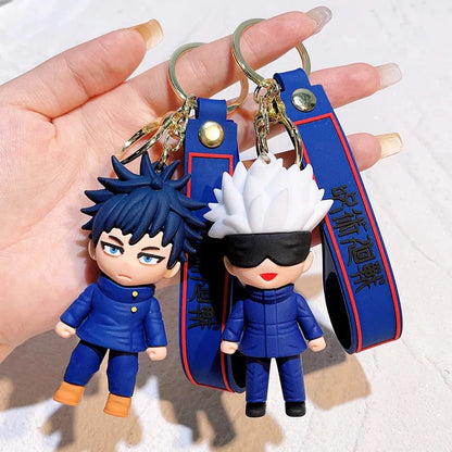 Porte-clés Cosplay Anime Jujutsu Kaisen, Gojo Itadori Fushiguro Kugisaki Sukuna Kawaii, porte-clés de poupée pour sac pendentif