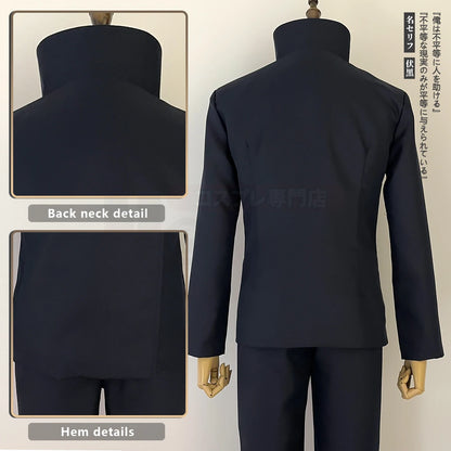 HOLOUN Jujutsu JJK Manga Anime Fushiguro Megumi Cosplay Costume Wig Dark Blue Jacket Pants Uniform Rose Net Synthetic Halloween - Jujutsu Kaisen Merch - Free Shipping Buy Now